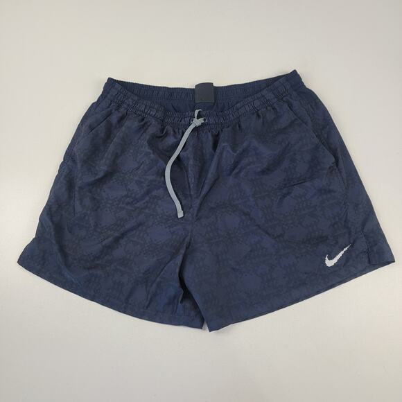 Nike Men’s 2XL Navy Blue Swim Trunks Lined Beach Athletic Shorts
